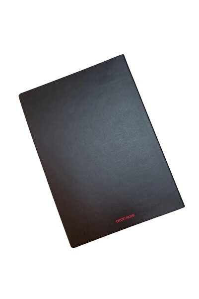 blume Acar Thermo Leather Flexible Cover 21*30 Cm 128 Pages Dot Undated Planner Notebook Black-Red