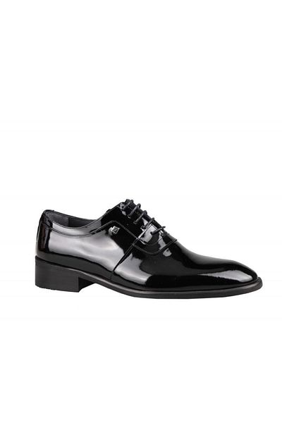 Fosco 9592 Ανδρικά παπούτσια casual από γνήσιο δέρμα μαύρο λουστρίνι