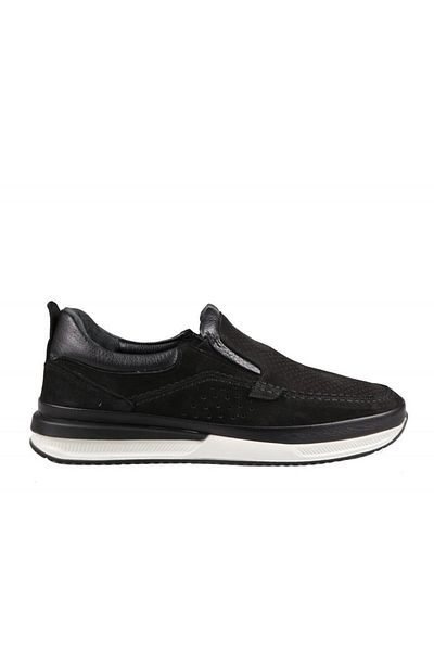 Fosco Ανδρικά παπούτσια casual 9903 από γνήσιο δέρμα μαύρο Nubuck