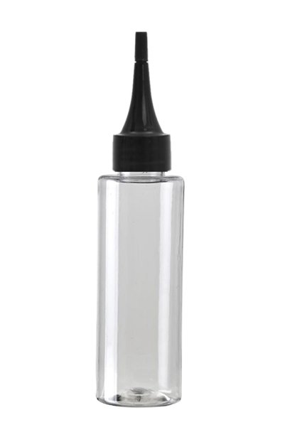 Güvenç Ambalaj 100 Adet - 150ml Plastik Şeffaf Küt Boyunlu Şişe, Boş Siyah Si...