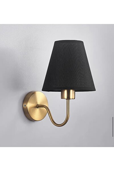 burenze Modern Tasarım Duvar Aplik Gold Gövde Siyah Elektrikle Çalışır