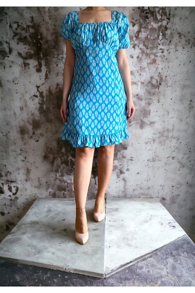 BEBE PLUS Turquoise Back Detailed Dress