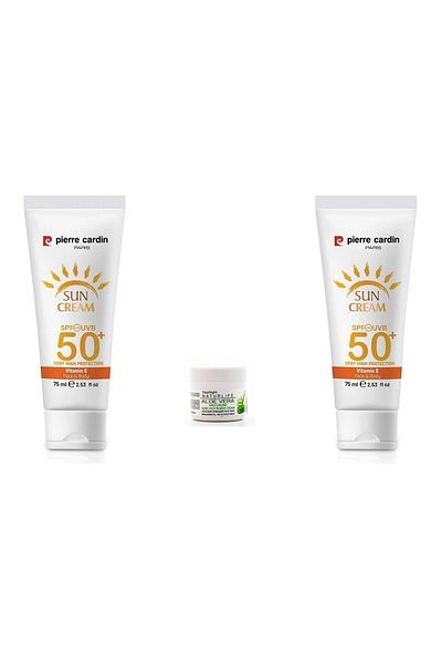 Pierre Cardin Protective Sun Cream 50 SPF Very High Protection - 75 ml 2x Pieces Hand Cream Gift