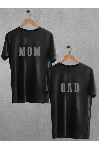 Pear Wear Μπλουζάκι για ζευγάρια Mother and Father - OverSize Black and White Maximization Team