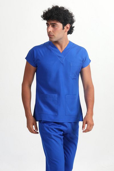 BAŞAK Ανδρικά Scrubs Lycra Doctor and Nurse Jersey - Σετ Saks