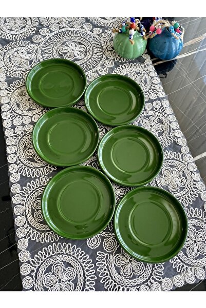 Areyma Yeşil Model 6’lı Çay Tabağı