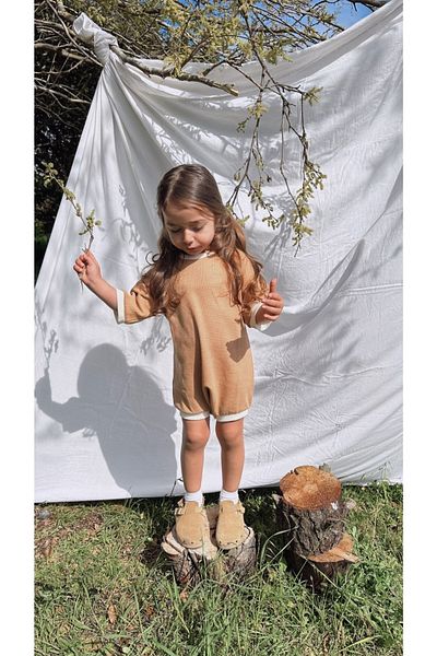 EYC BABY Waffle Baby & Kids Oversize Jumpsuit