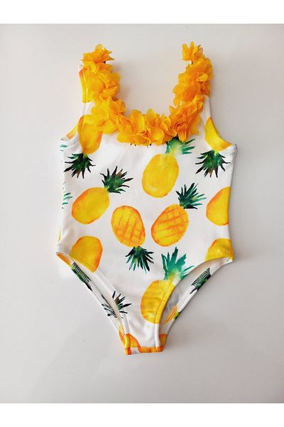 ÖYKÜ KİDS Patterned Girl's Swimsuit
