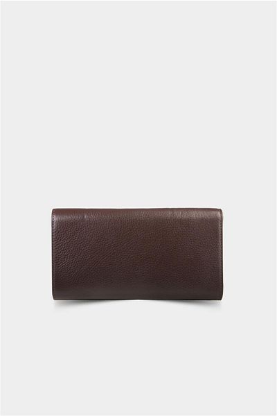 GUARD Brown Zippered Leather Wallet