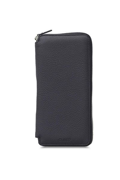 GUARD Matte Black Leather Extra Large Handheld Portfolio