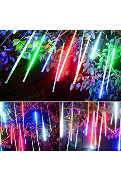 epazzar Meteor Yağmur Led Takımı-10lu Dekoratif Işık Akar Led Dış Mekan-10lu