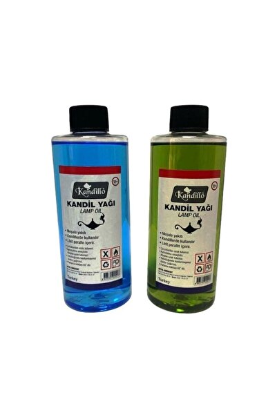 Kandillo Mavi Yeşil Kandil Yağı Kokusuz Dumansız Iç Mekan Gaz Lambası Yakıtı ...