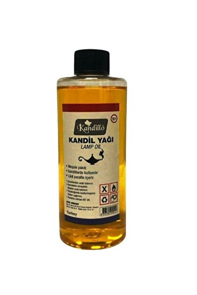 Kandillo Sarı Kandil Yağı Kokusuz Dumansız Iç Mekan Gaz Lambası Yakıtı 250 ml
