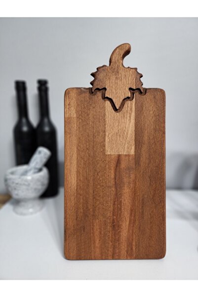 HBS Art Design لوح تقطيع خشبي بمقبض من ورق الزان