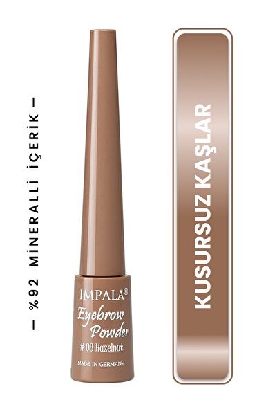 IMPALA IMPLALA Kaş Pudrası - Eyebrow POWDER No: 3 HAZEL NUT