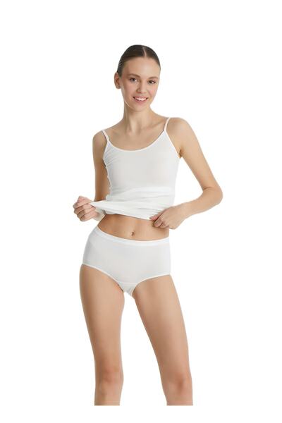 Blackspade Chiloți albi cu talie înaltă pentru femei 1307