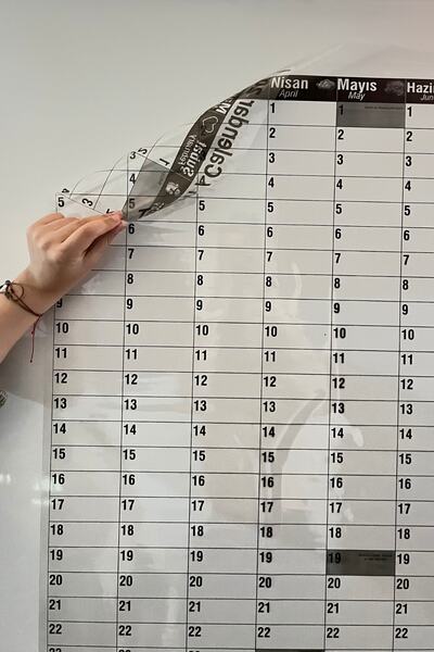 Bİ'ŞEY DÜKKAN Tarihsiz Yıllık Takvim Planlayıcı Akıllı Kağıt