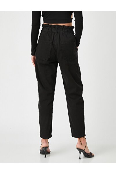Koton Kot Pantolon Basen Baldır Bol Paçada Darlaşan Yüksek Bel
