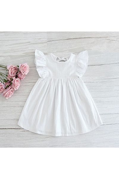ASIA GİYİM Rochie de fetiță cu volane pe umăr