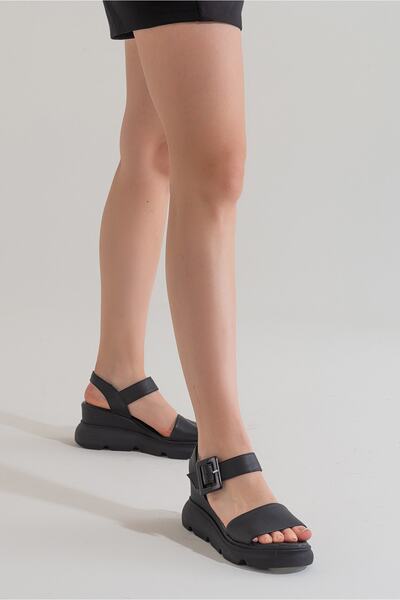 PASSAGE SHOES Γυναικεία πέδιλα με τακούνι από γνήσιο δέρμα 6221