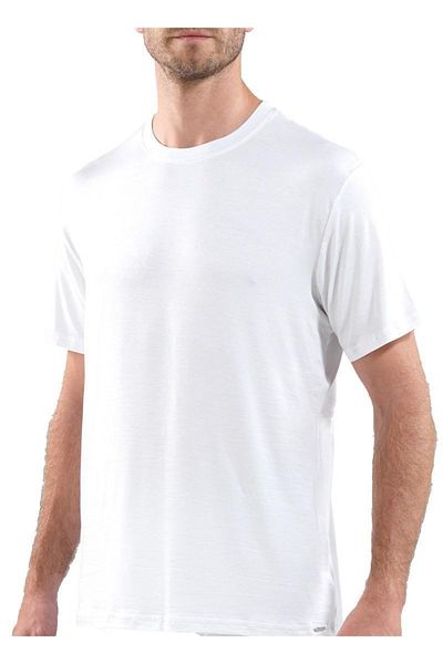 Blackspade Men's White Modal Undershirt Silver 9306