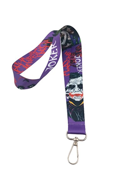 CİCCİBİCCİSHOP Joker Mor Zeminli Boyun Askı Ipi