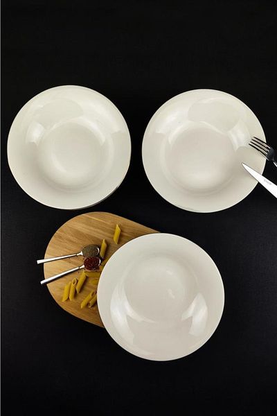 Digithome 6-Piece Gold Rim Istanbul Porcelain Pit Plate Dinner Plate Set 21 Cm Gold - Tl4036341 C320.003