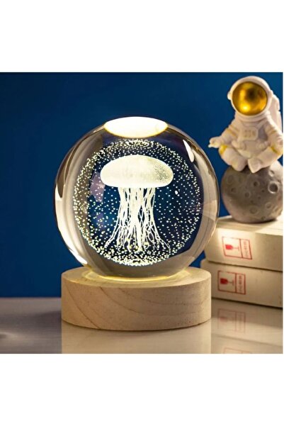 MOBGİFT Deniz Anası Tasarımlı Usb'li Cam Küre