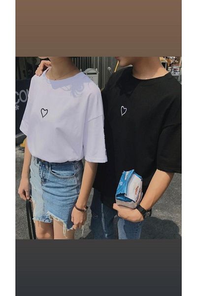 SELENA BUTİK Oversize Unisex 2 Pack Λευκό T-shirt Συνδυασμός Δώρο για εραστή