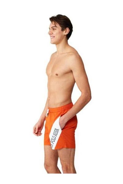 U.S. Polo Assn. Πορτοκαλί ανδρικό μαγιό μεσαίου μήκους