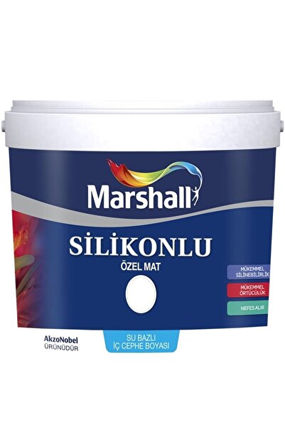 Marshall Özel Mat Ipeksi Silikonlu Iç Cephe Boyası 7,5 Lt [10kg] Beyaz