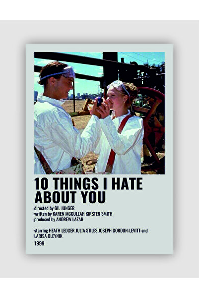 fırsatlar diyarı 10 Things I Hate About You Film Info Card Bilgi Kartı Duvar ...