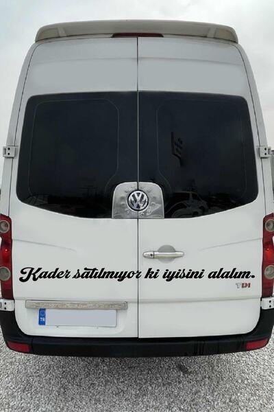 STİCKERCI BEY Cuvinte de scris pe geamul mașinii Autocolant lung - Comercial - Serviciu - Umplut - Cuvinte de scris pe panou de marfă