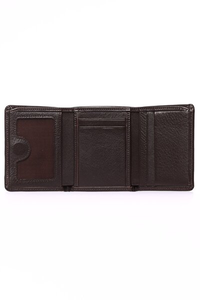 Grande Ανδρικό πορτοφόλι 1414 Γνήσιο Δέρμα Φυσικό Καφέ