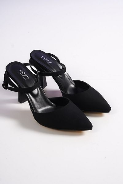 FRZZ Pantofi negri stiletto cu bandă pentru femei