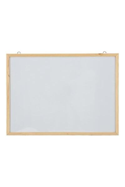 Evim Ozel Duvara Monte Ahşap Çerçeve Laminat Beyaz Yazı Tahtası 30x45