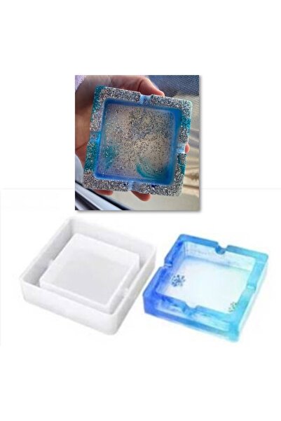 Şenhomee Epoksi Silikon Kalıp Küllük Kalıbı Kare 4 Gözlü