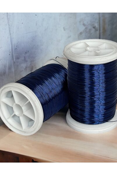 gürbüz filografi 0.30 مم (100 جرام - 150 متر) سلك نحاسي ملون باللون الأزرق ال...