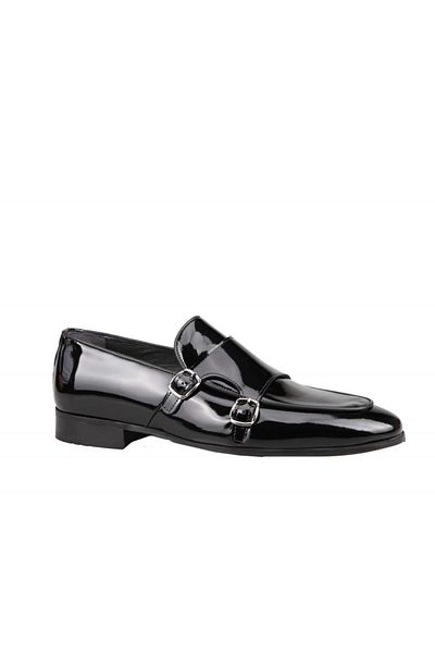 Fosco 2575 Ανδρικά παπούτσια casual από γνήσιο δέρμα μαύρο λουστρίνι