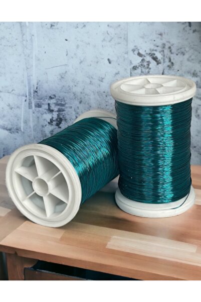 gürbüz filografi 0.30 مم (100 جرام -150 م) سلك نحاسي مطلي بالفضة باللون الفير...