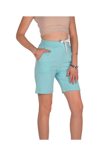 ACR Giyim Tekstil Forma Baskı Γυναικείο σορτς Baby Blue Άνετο Κομμωτήριο