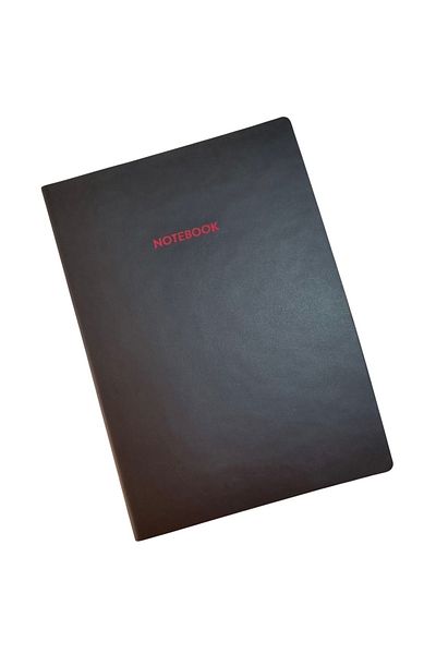 blume Acar Thermo Leather Flexible Cover 21*30 Cm 128 Pages Dot Undated Planner Notebook Black-Red