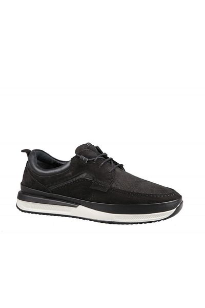 Fosco 9902 Ανδρικά παπούτσια casual από γνήσιο δέρμα μαύρο Nubuck