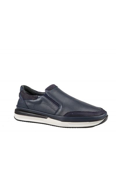 Fosco Ανδρικά παπούτσια casual 9904 από γνήσιο δέρμα Navy Blue