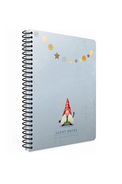 Gıpta Lucky Notes Spiral Hard Cover 17x24 120 coli Caiet în carouri