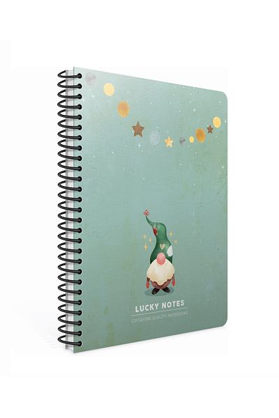 Gıpta Lucky Notes Spiral Cardboard Cover A4 80 Sheets Checked Notebook