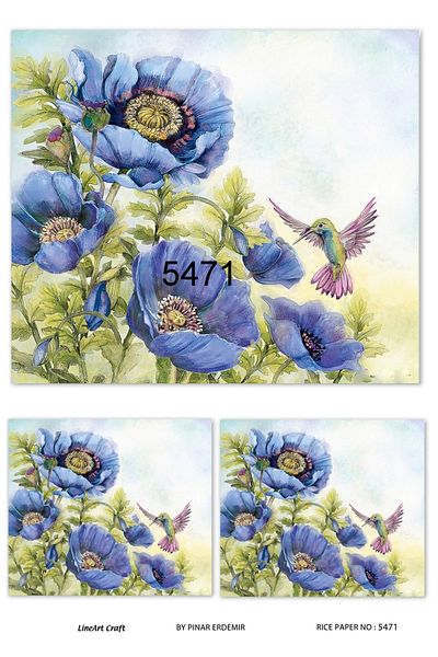 LİNEART Brass Decopage Paper La-5471