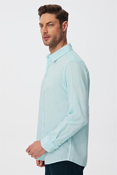 Lee Cooper Ανδρικό υφαντό πουκάμισο Dexter Mint