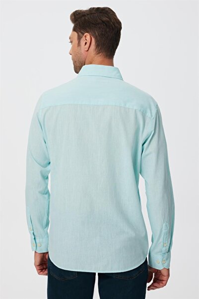 Lee Cooper Ανδρικό υφαντό πουκάμισο Dexter Mint