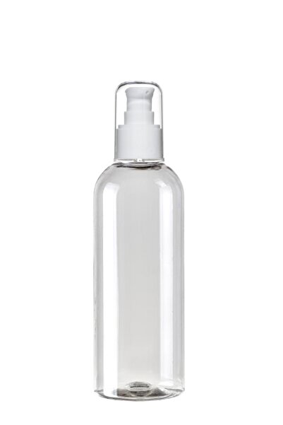 Güvenç Ambalaj 100 Adet - 200ml Plastik Şeffaf Oval Boyunlu Şişe, Boş Beyaz L...